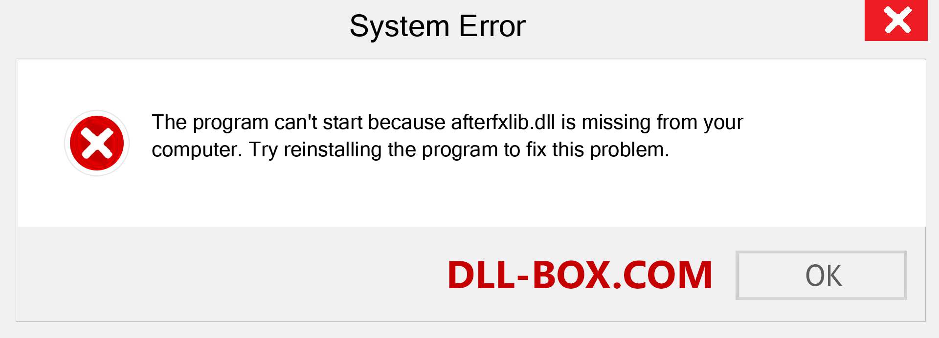  afterfxlib.dll file is missing?. Download for Windows 7, 8, 10 - Fix  afterfxlib dll Missing Error on Windows, photos, images